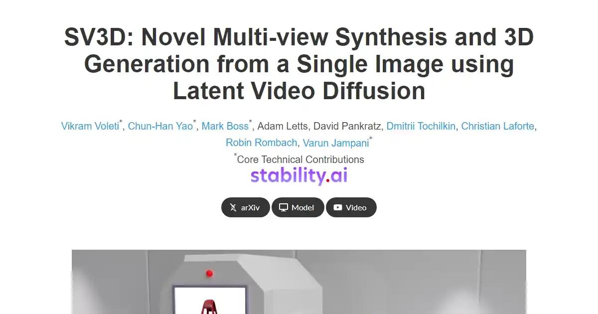 SV3D by Stability AI