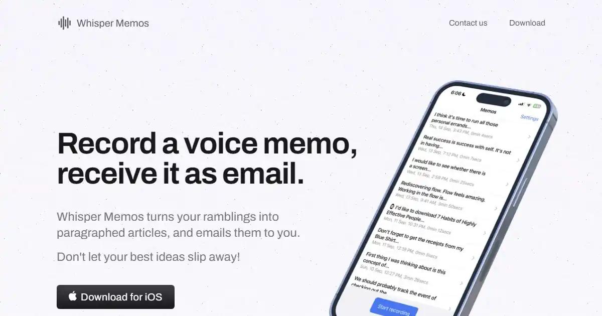 Whisper Memos