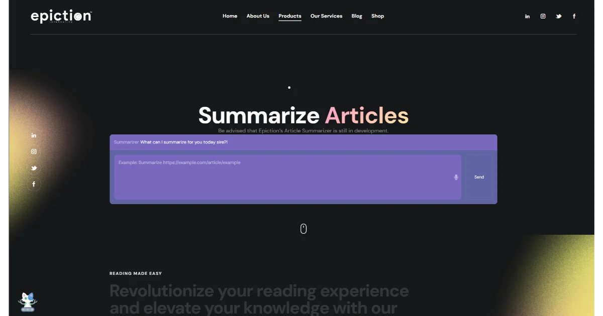 Epiction Article Summarizer