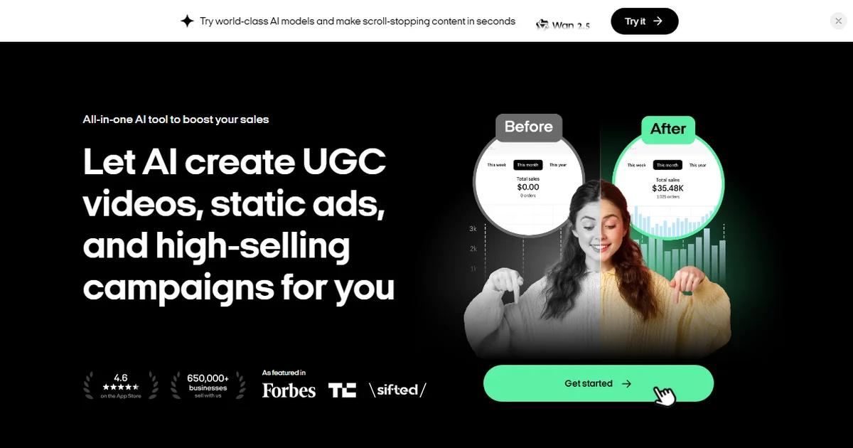 Screenshot of Zeely AI
