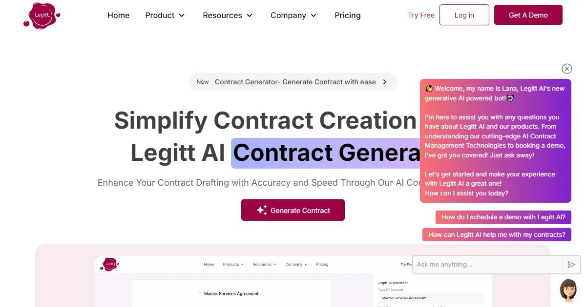 Legitt AI Contract Generator