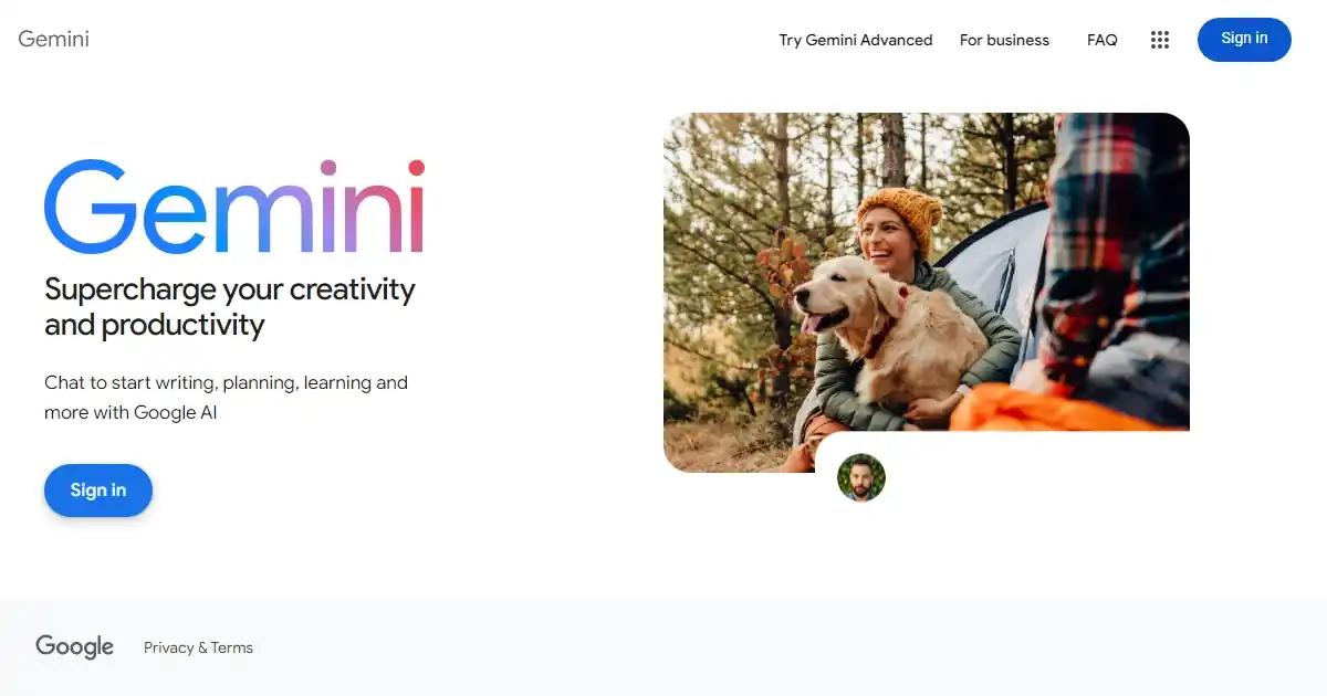 Screenshot of Google Gemini - Google Gemini is an app that lets you access Googl...