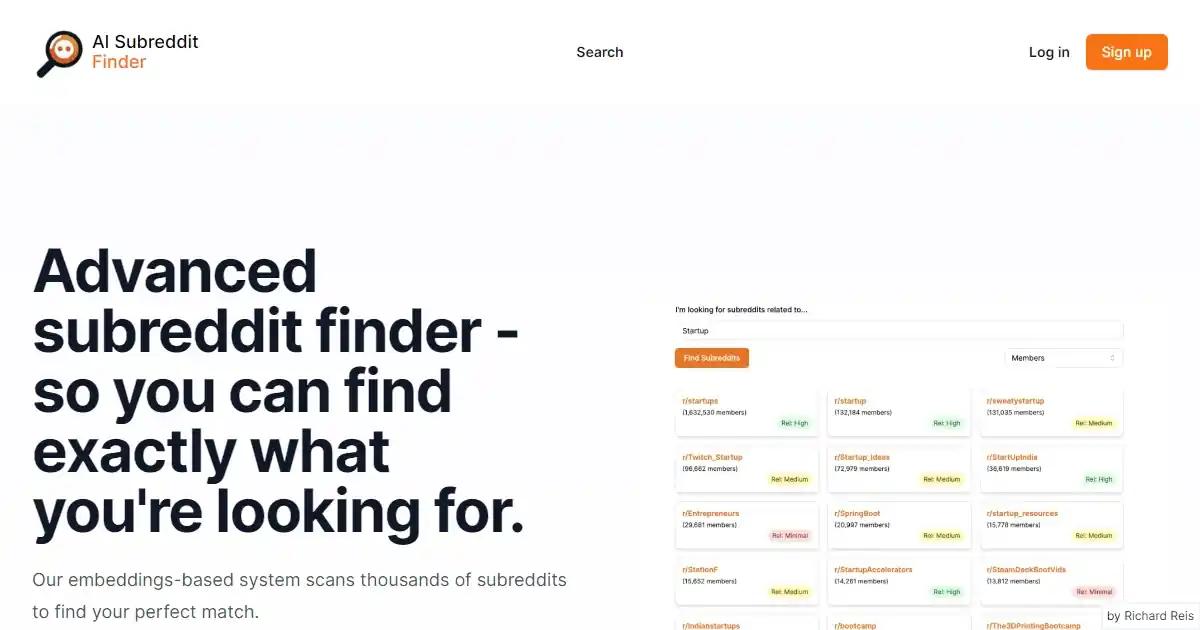 AI Subreddit Finder