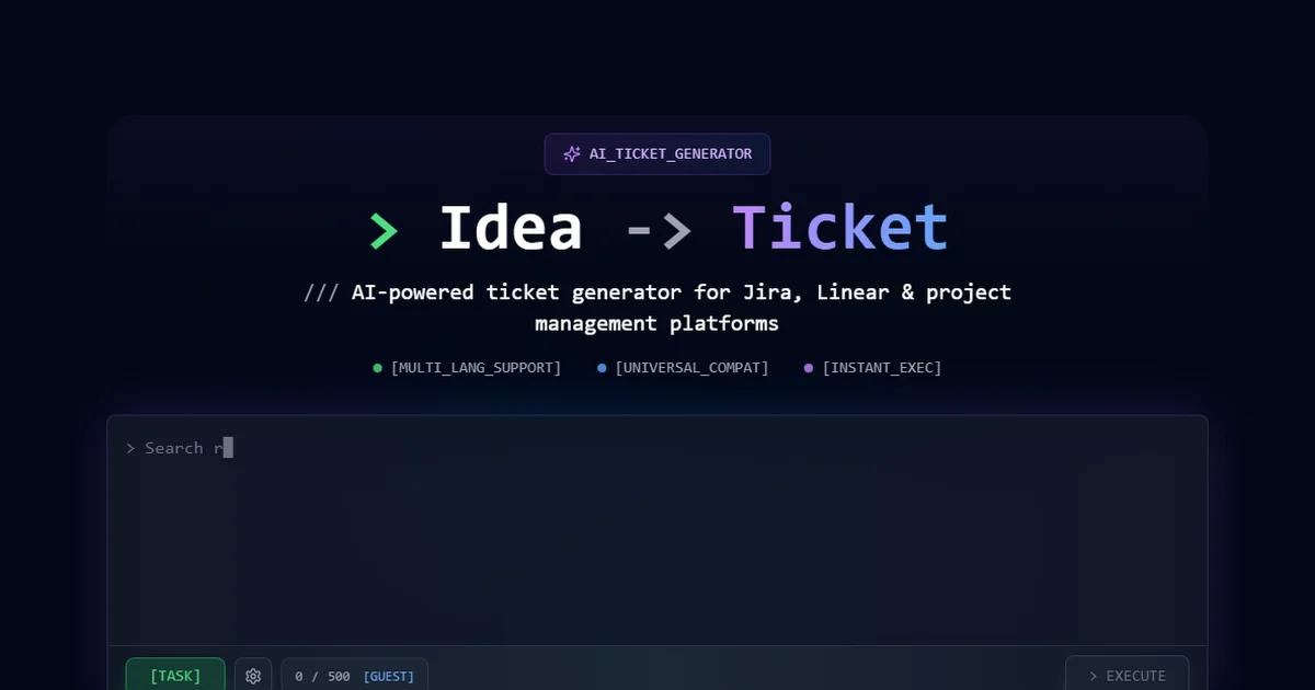 Screenshot of Ticketify