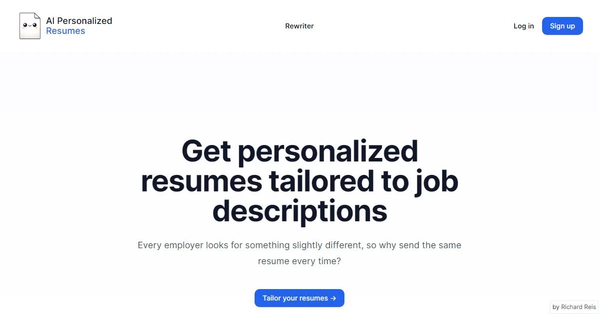 AI Personalized Resumes