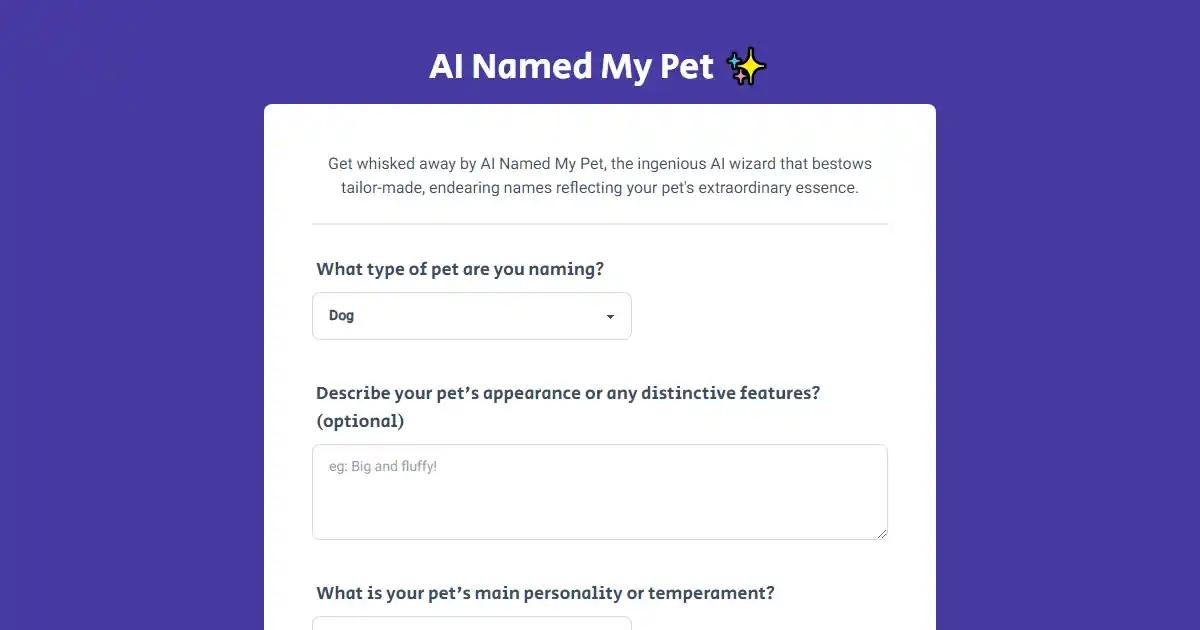 AI Named My Pet