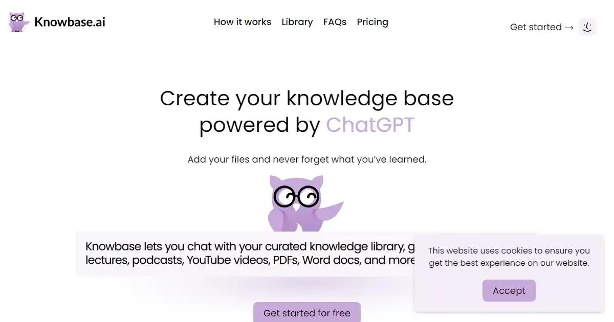 Screenshot of Knowbase - A knowledge management tool with a chat interface ...