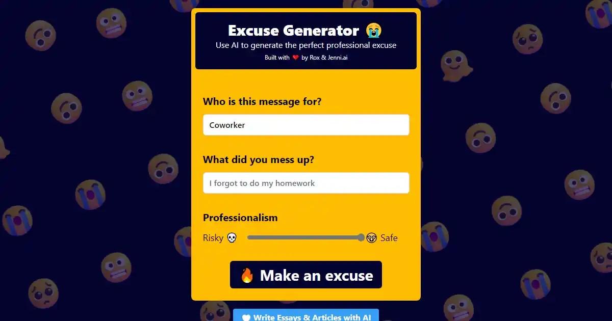 The Excuse Generator