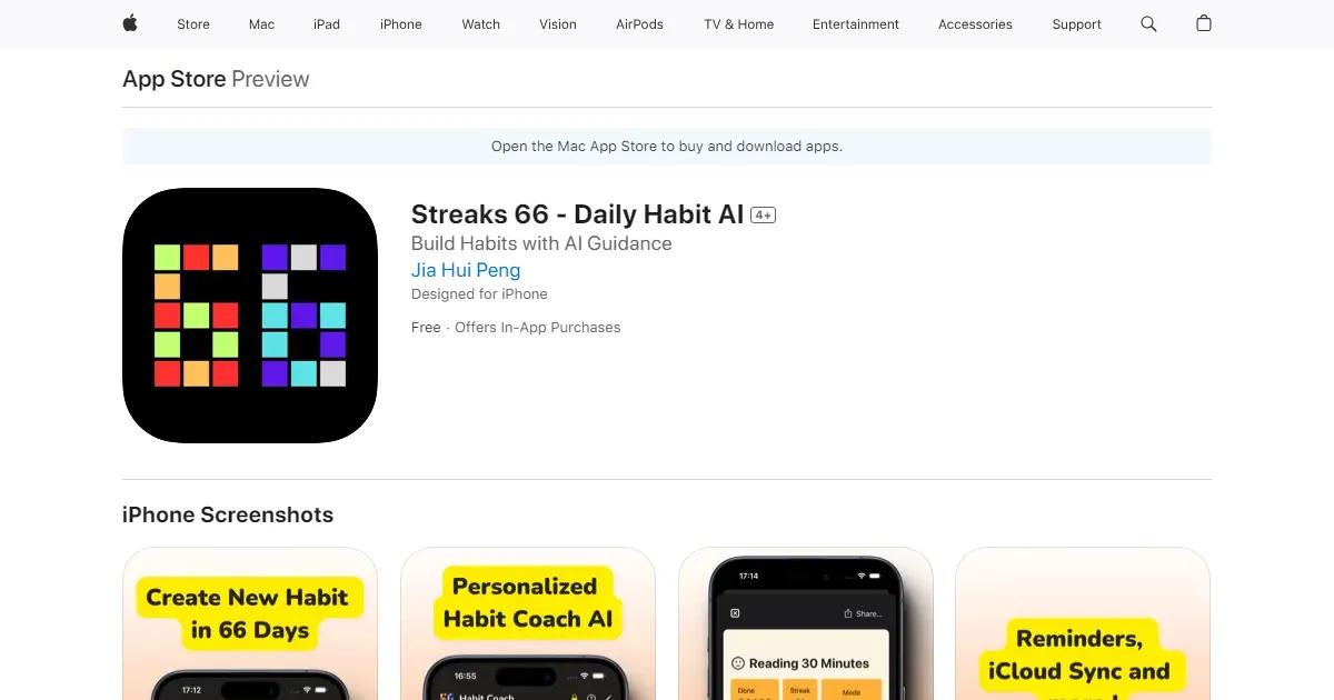 Streaks 66 - Habit Tracker AI