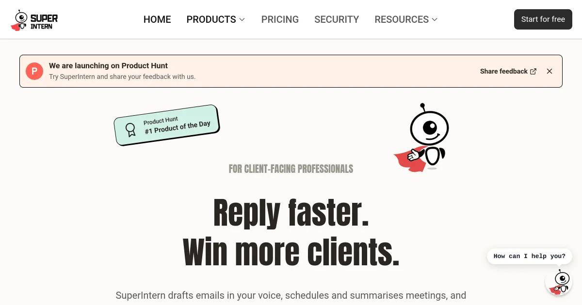 Screenshot of SuperIntern