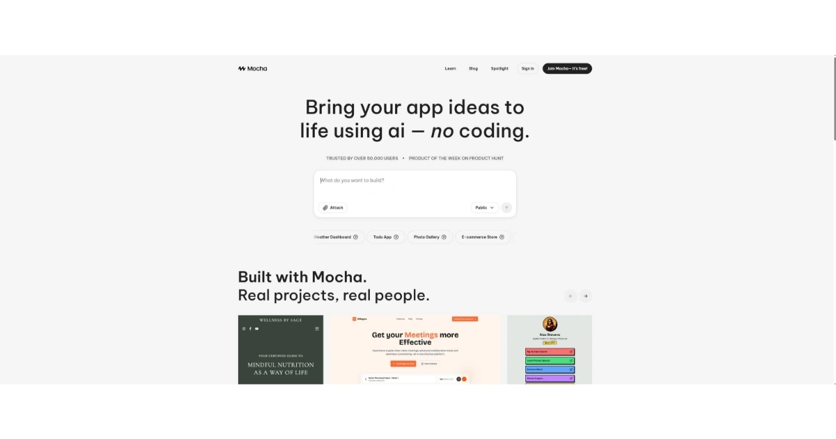 Screenshot of Mocha
