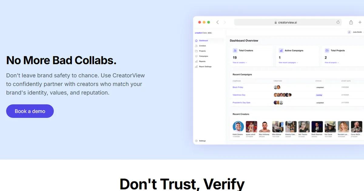 Screenshot of CreatorView