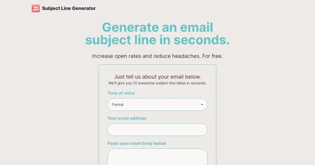 Subject Line Generator