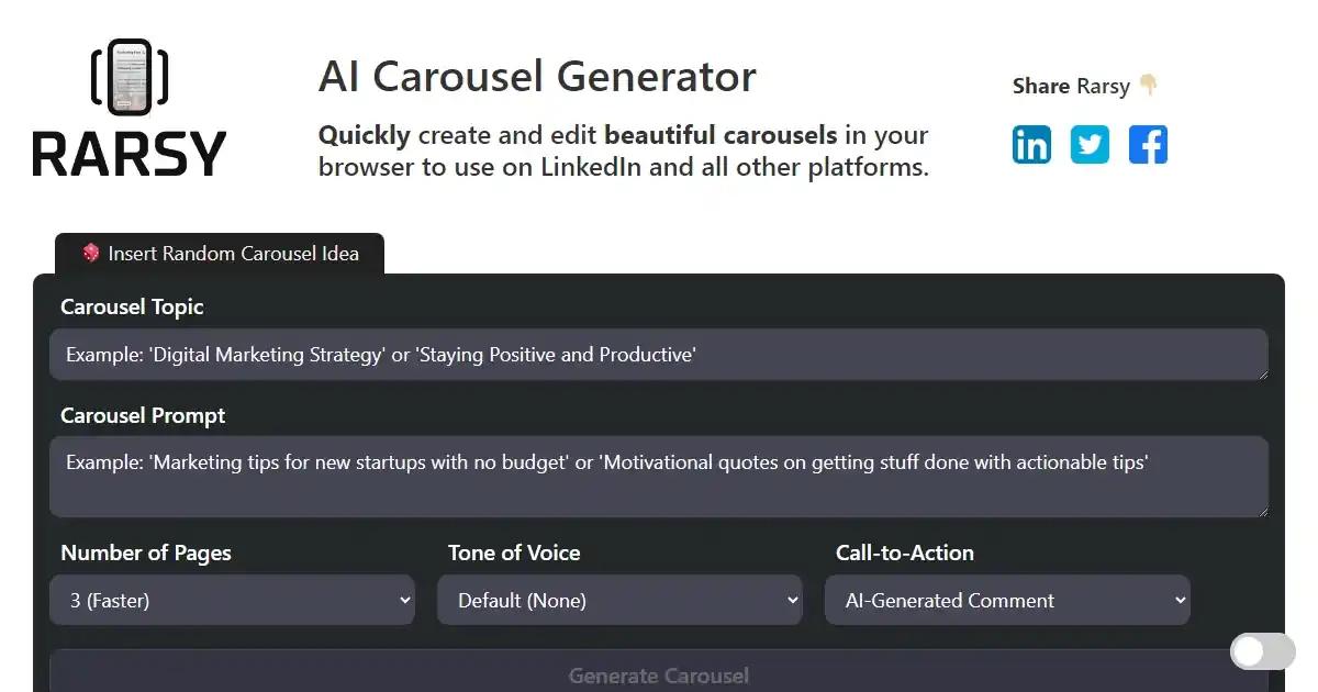 Carousel Generator