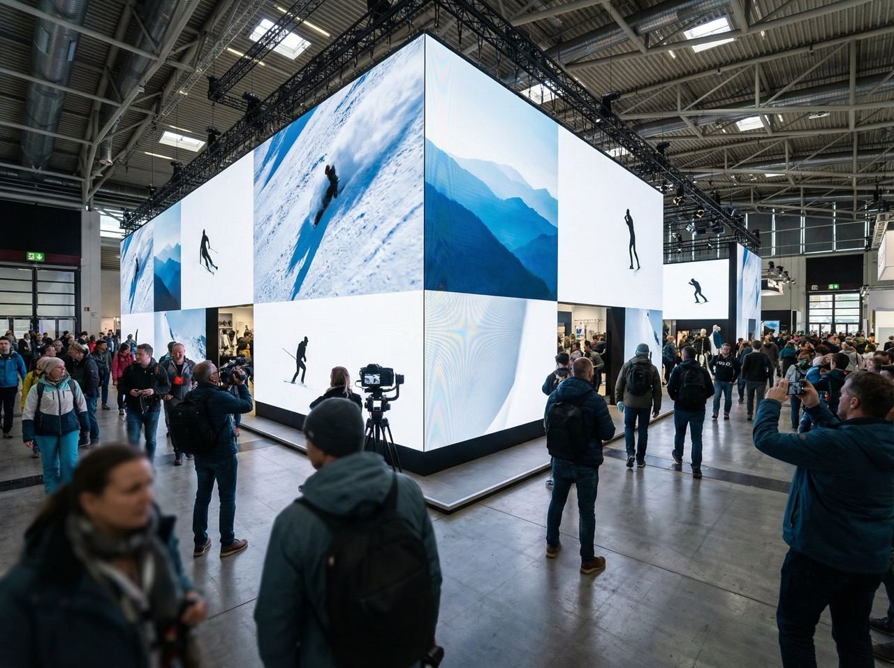 Stand Display for ISPO Munich 2025, an LED video wall installed by MegaScreens