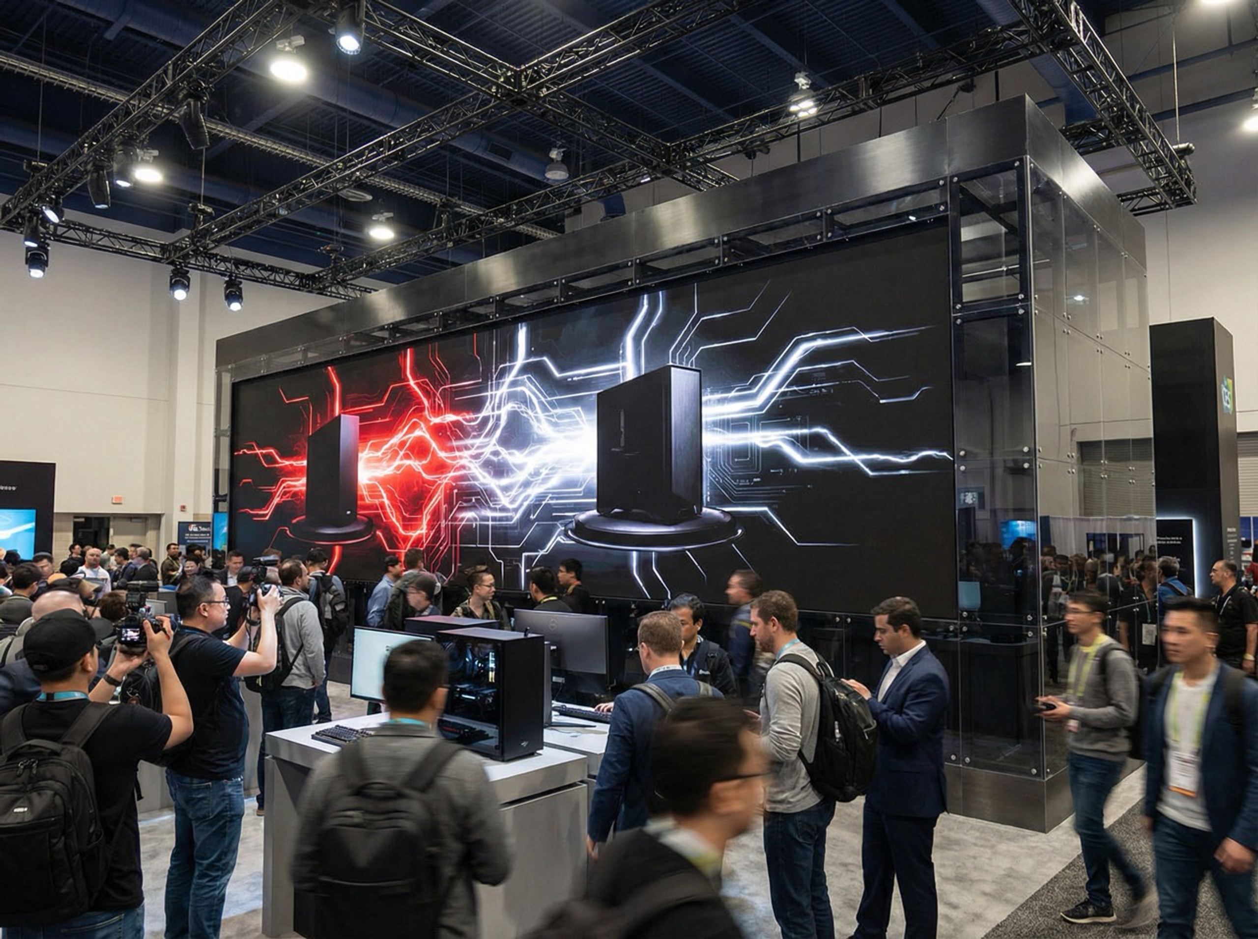 LED display installed for ASUS Republic of Gamers, CES Booth Las Vegas