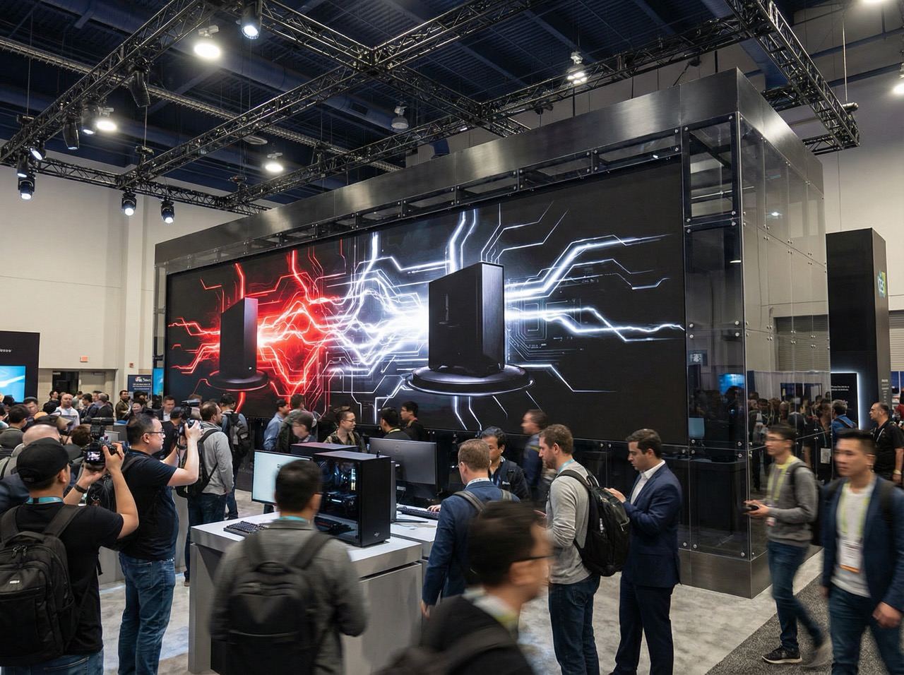 LED display installed for ASUS Republic of Gamers, CES Booth Las Vegas