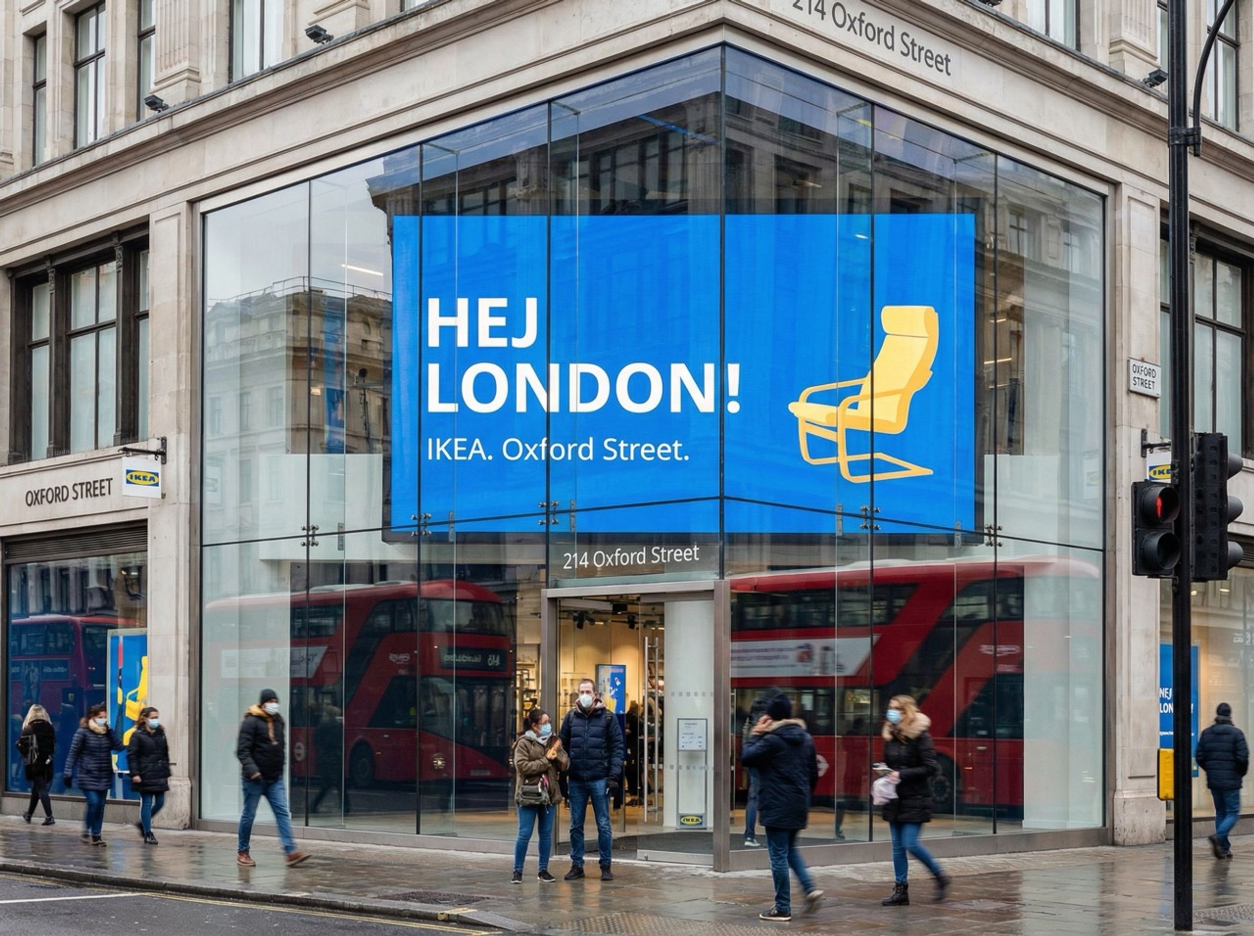 LED display installed for IKEA, High-Street Shopfront Windows