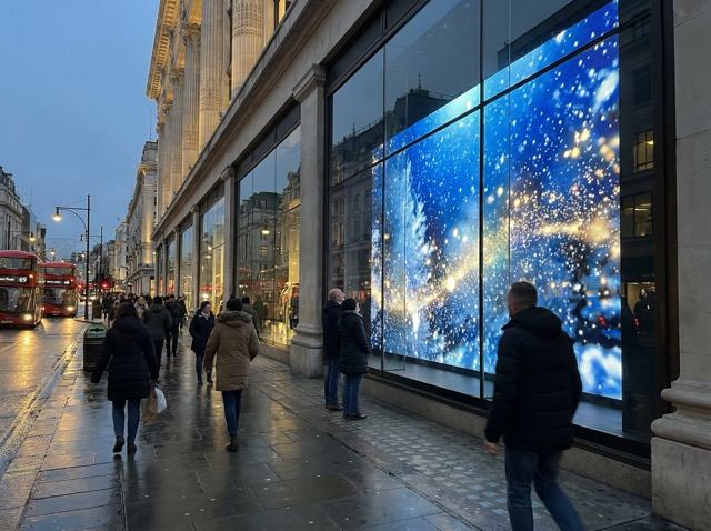 LED display installed for Selfridges, Selfridges, Oxford Street shopfront