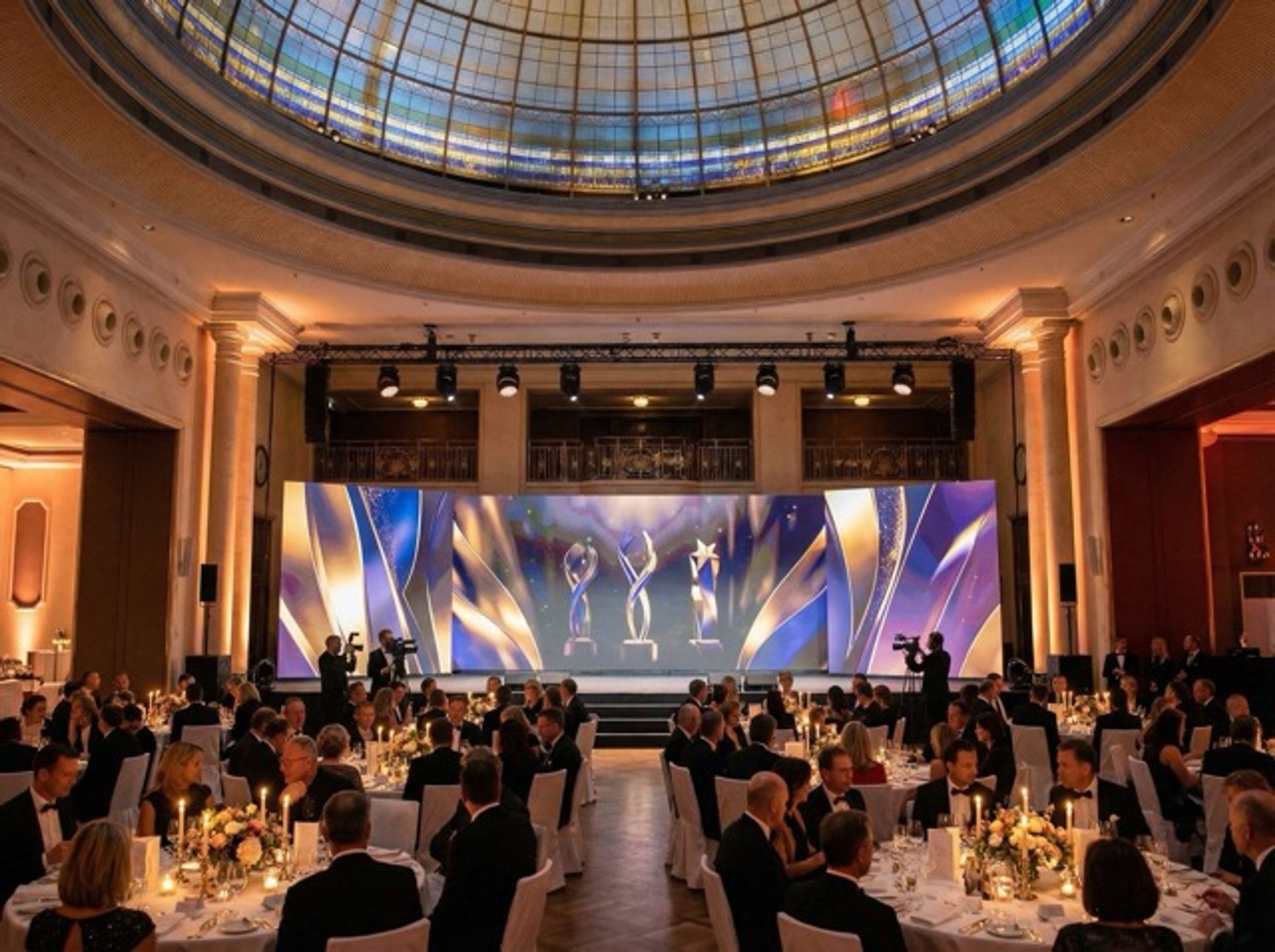 LED display installed for Hotel Bayerischer Hof, Awards Night in exclusive Munich Hotel Venue