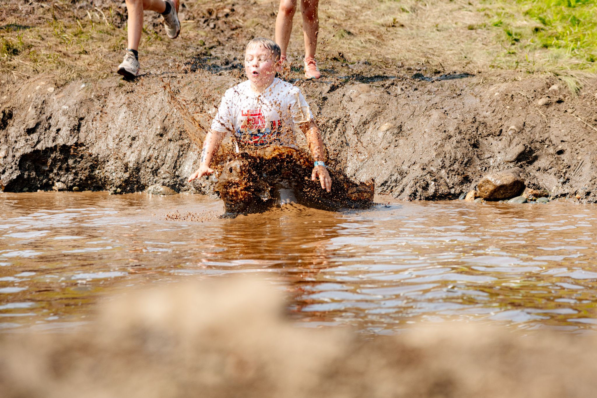 A young child competing in the Mini Mountain Challenge