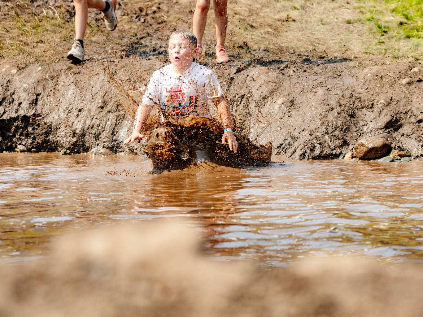 A young child competing in the Mini Mountain Challenge