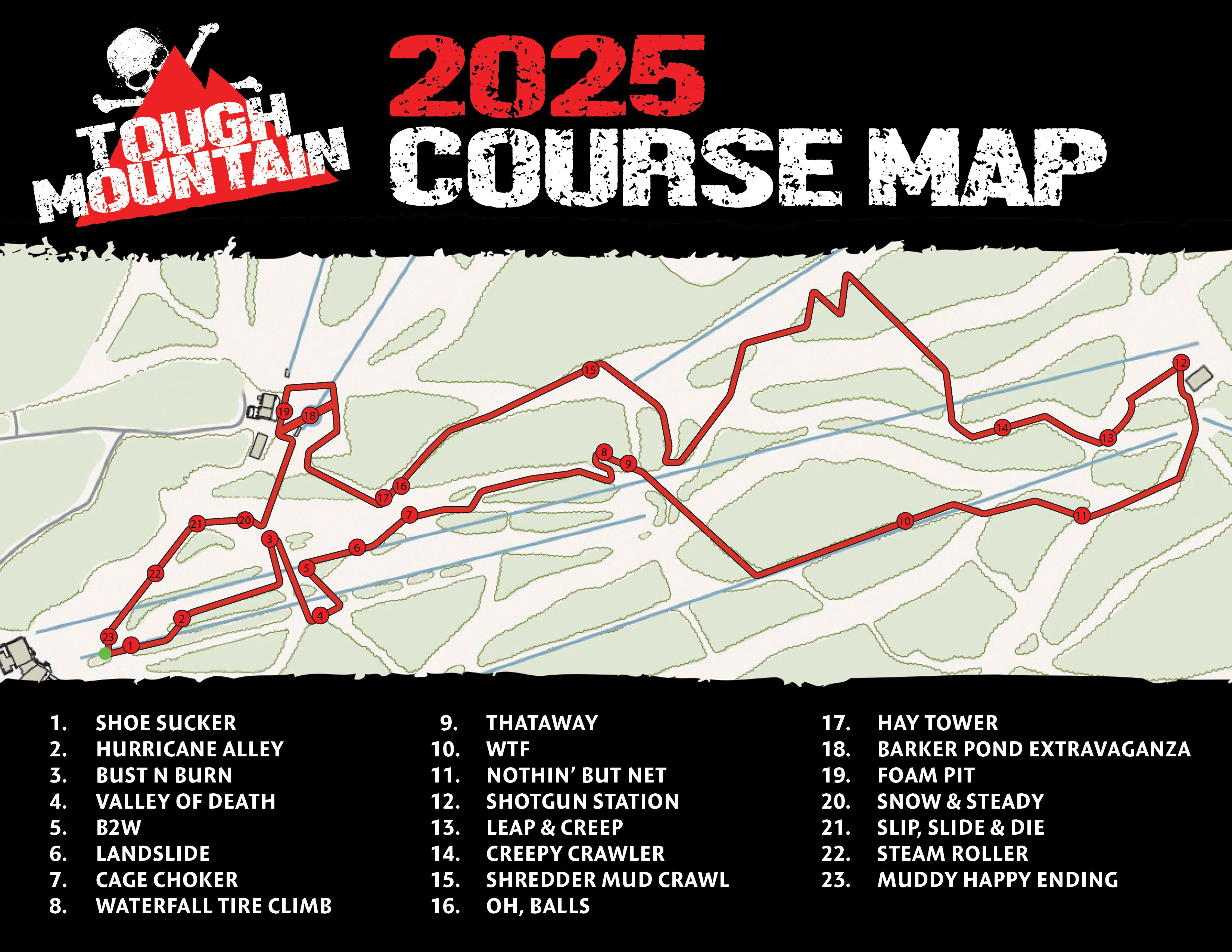 2025 Tough Mountain Challenge Map