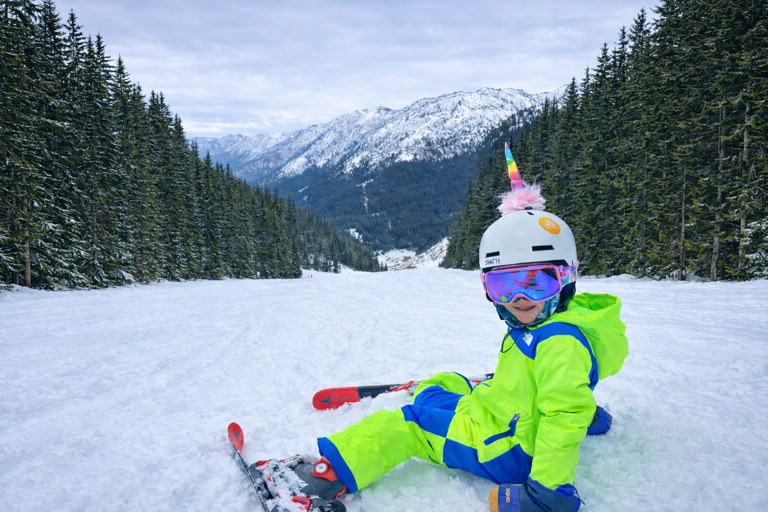 Child skiing at Crystal