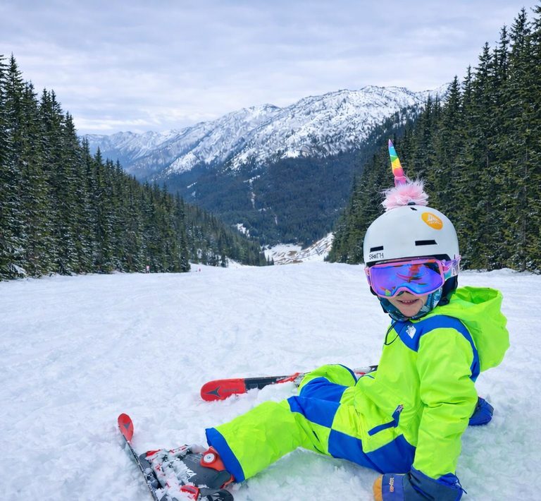 Child skiing at Crystal