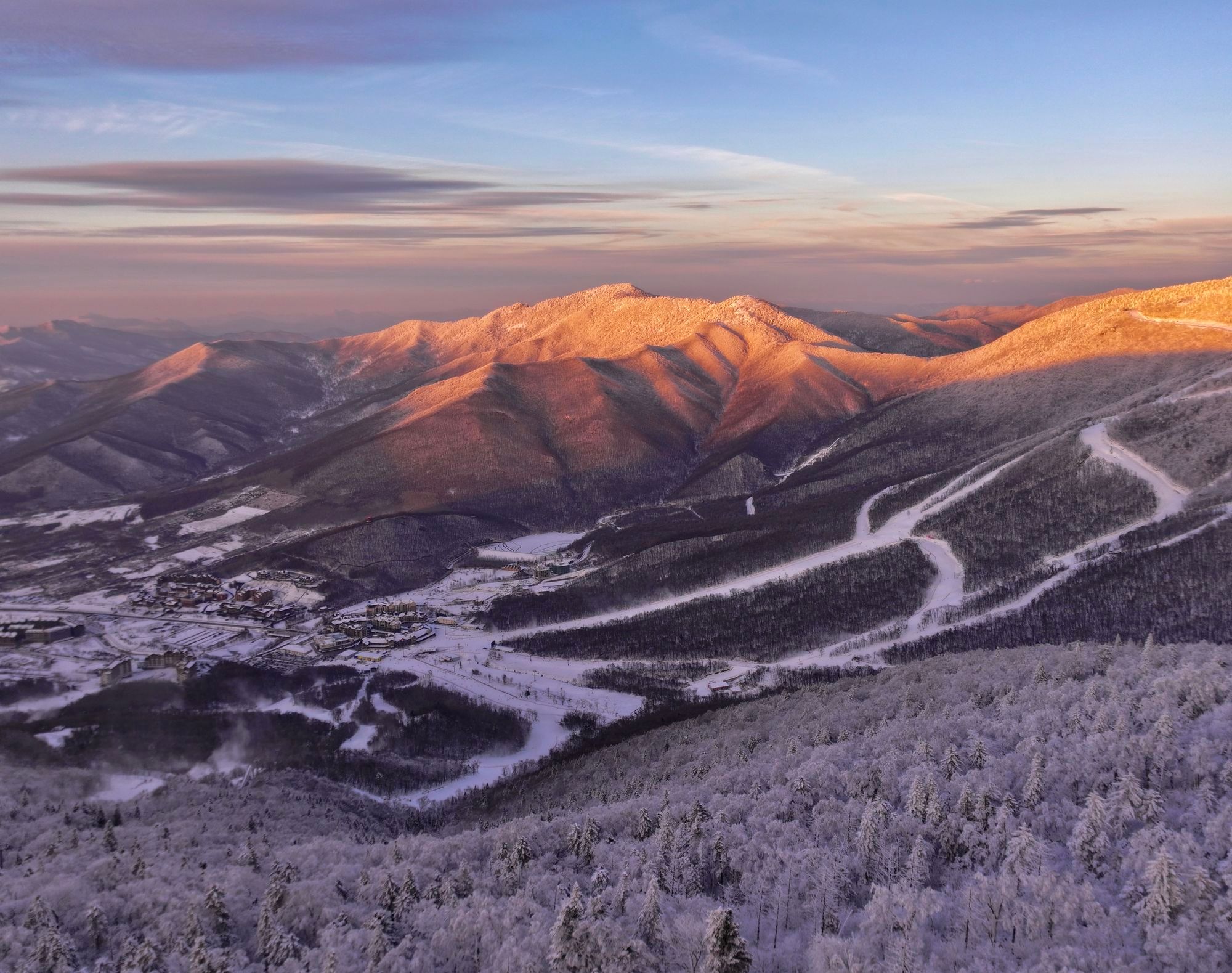 Beidahu mountains at sunset