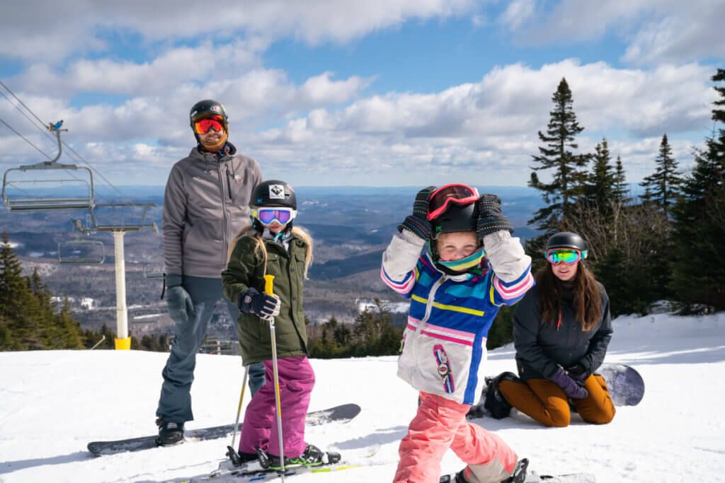 Family smiles at Stratton.