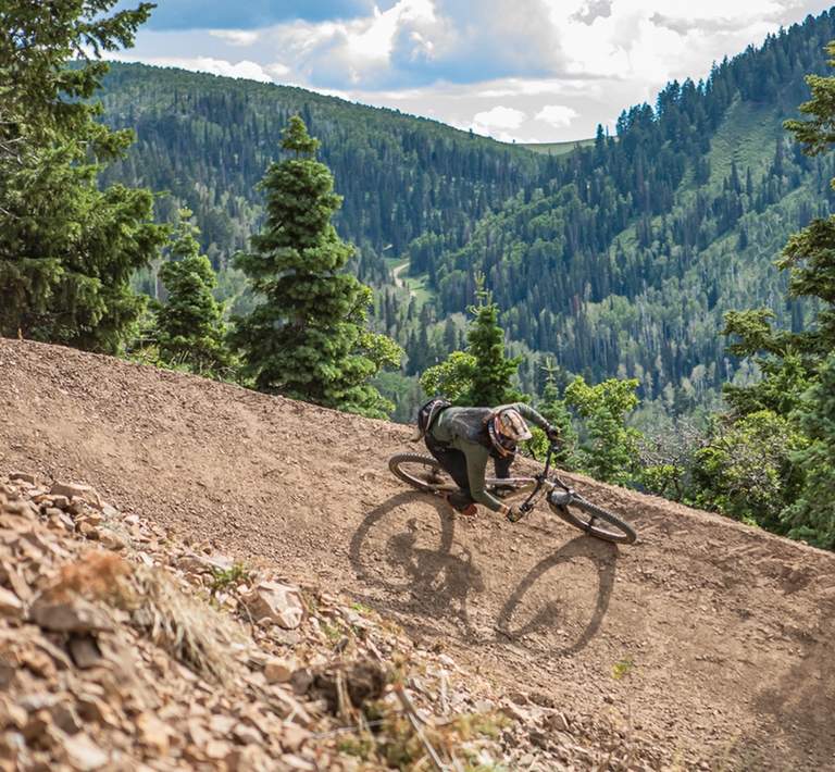 mountain biker biking at Deer Valley Resort