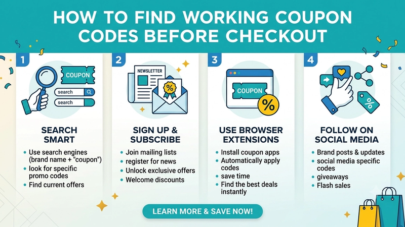How to Find Working Coupon Codes Before Checkout