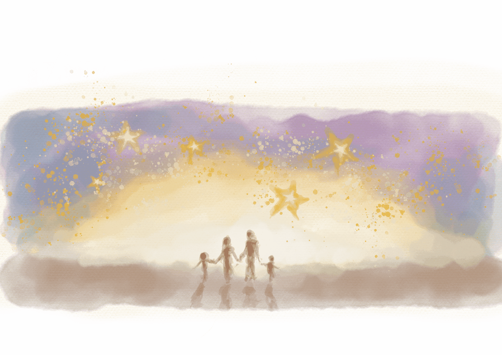 Famille sous les étoiles
