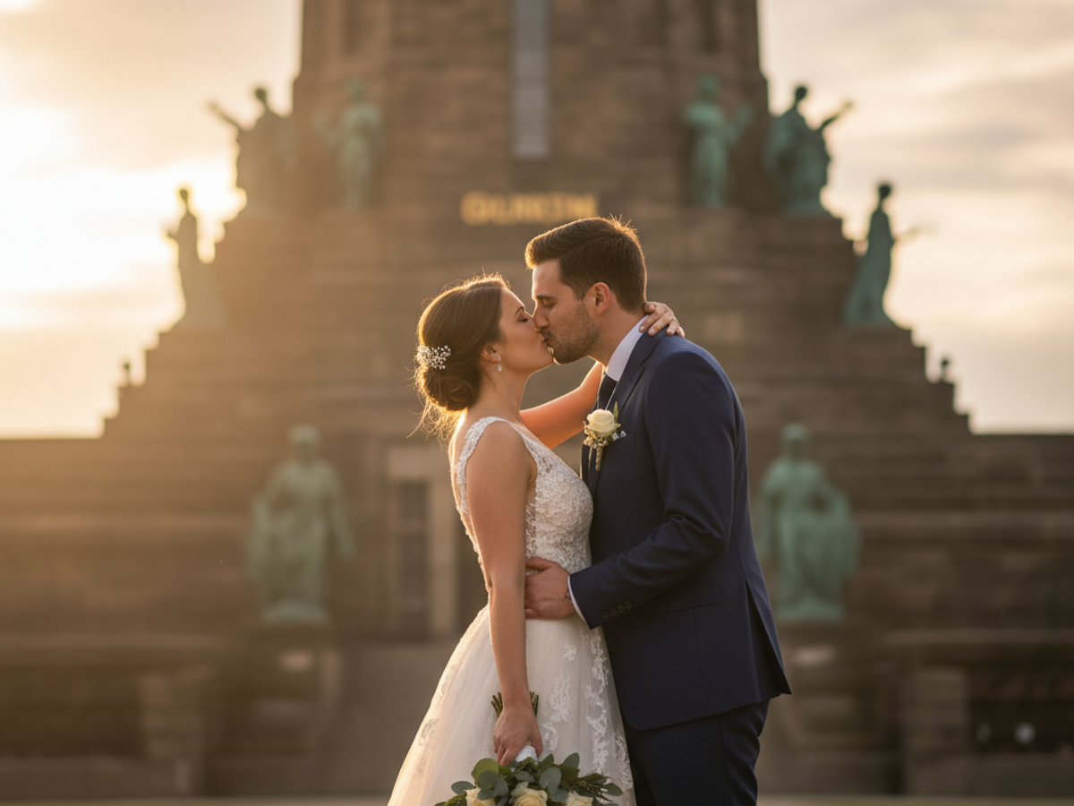 Brautpaar Kuss Völkerschlachtdenkmal Leipzig