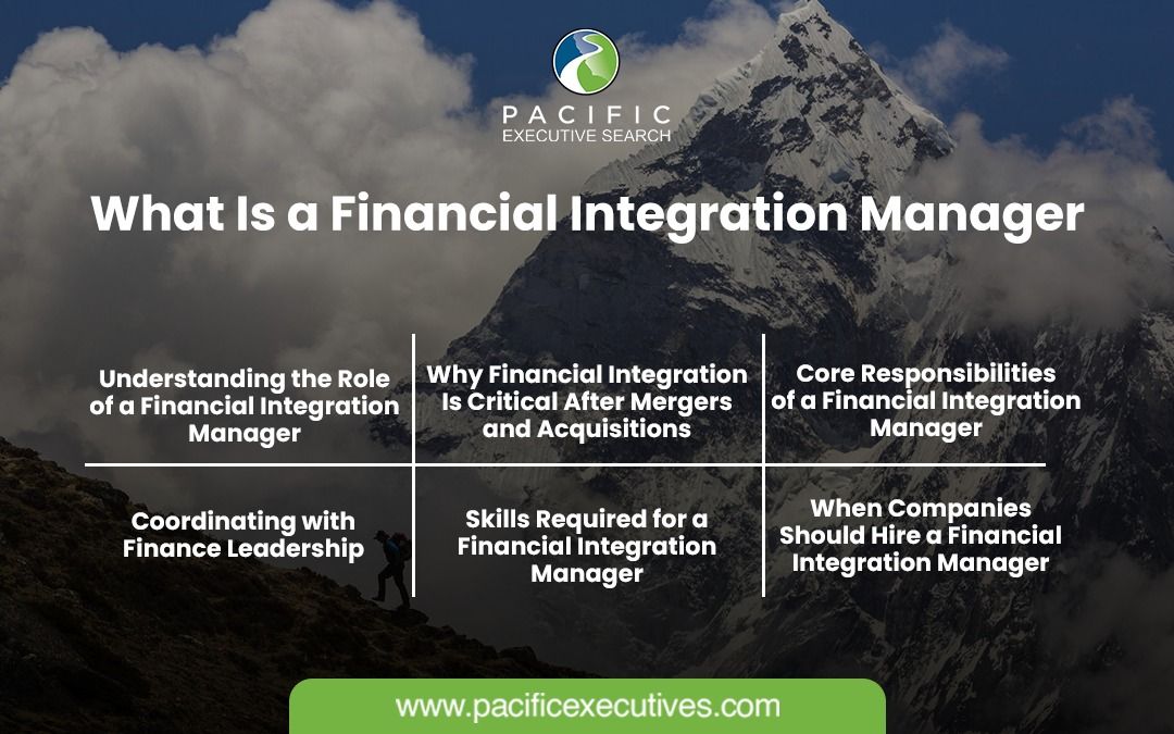 Financial Integration Manager Role in M&A Explained