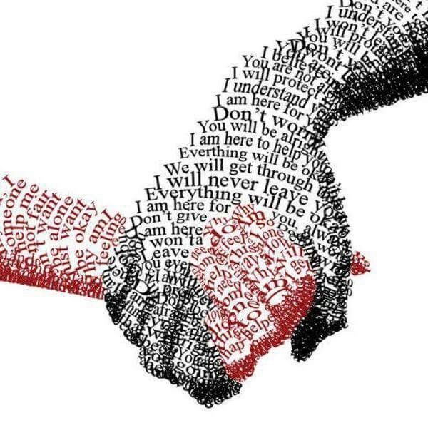 יד לוחצת יד שניהם עשויים ממשפטים טובים ופחות .