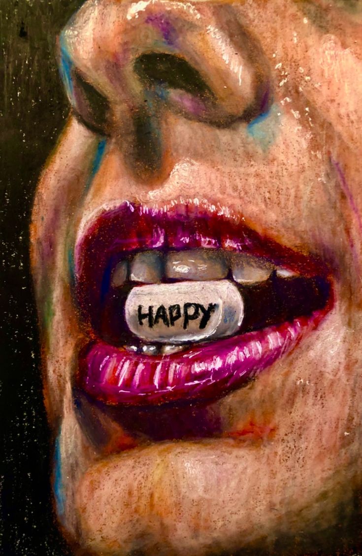 התמכרות,שפתיים אוחזות גלולה של שמחה