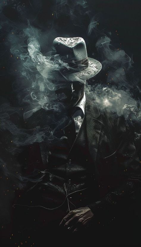 חושך,עשן,אדם עם כובע שמסתיר את פניו.