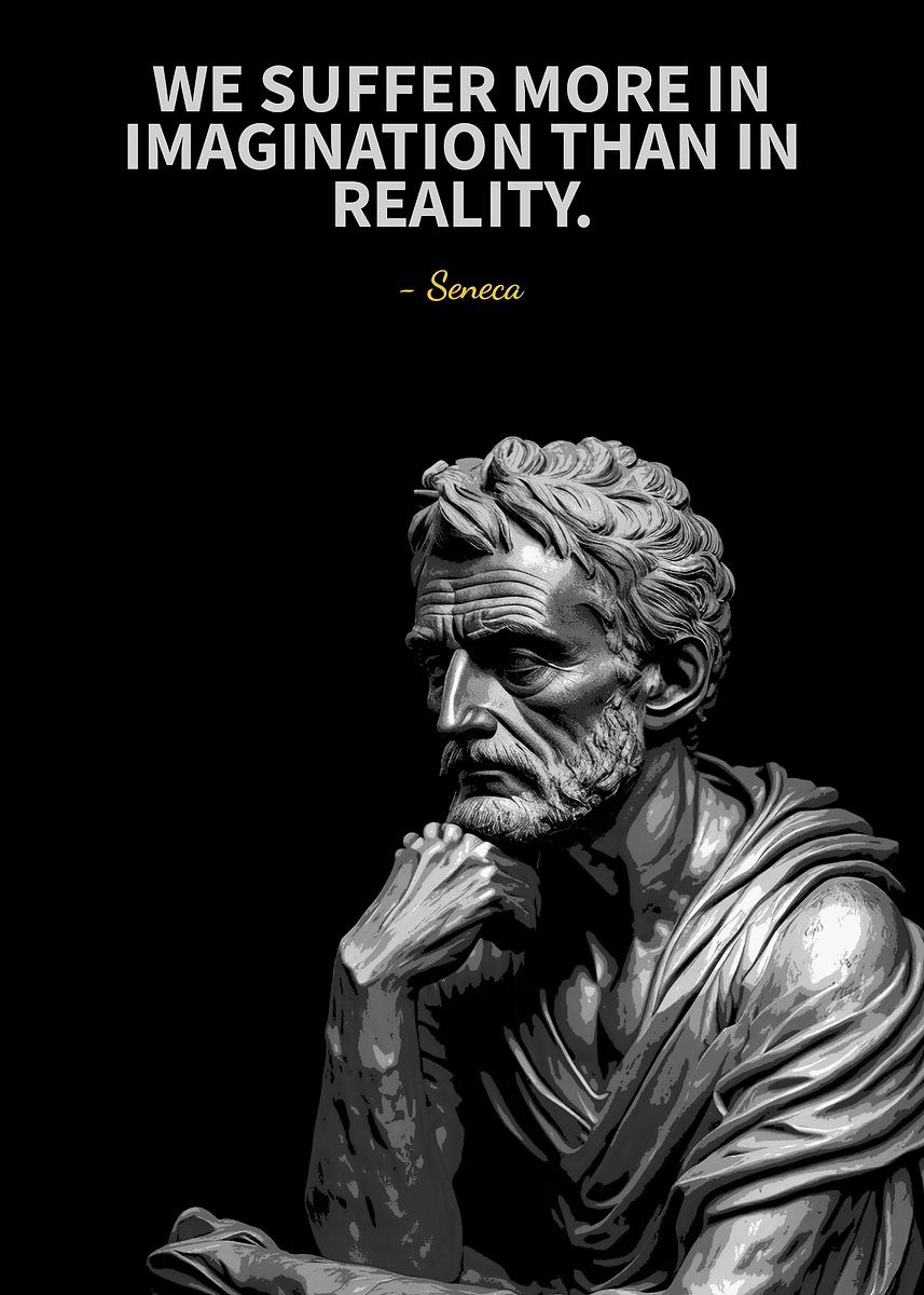 סנקה על רקע ציטוט שלו אנחנו סובלים יותר בדמיון מאשר במציאות