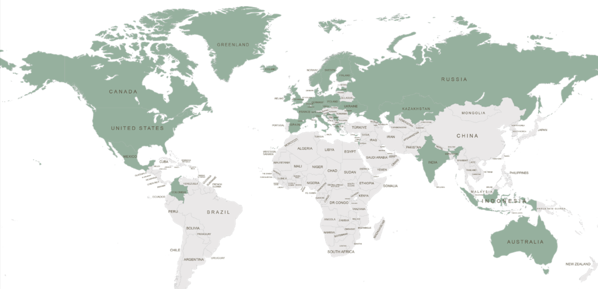 world map showing participant nationalities among user of innate health scale