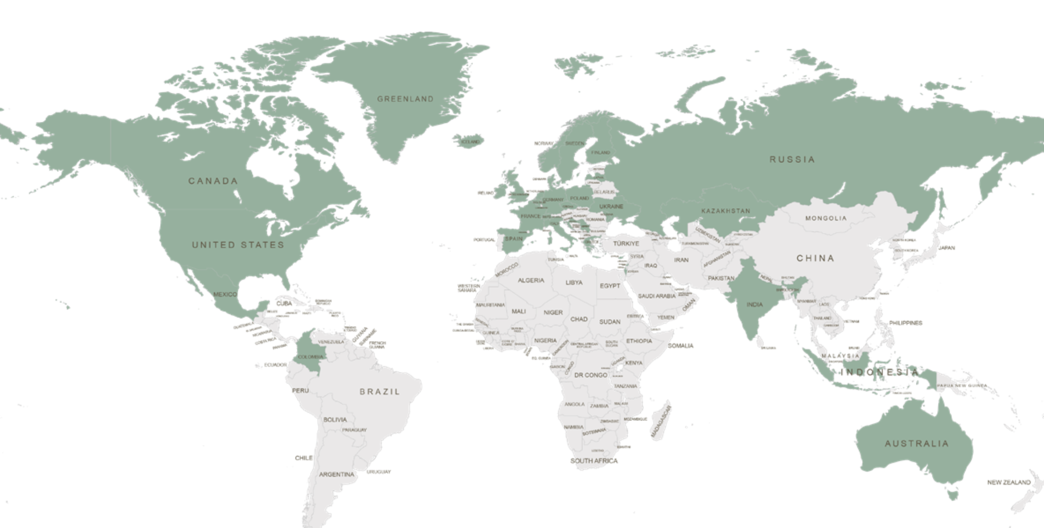world map showing participant nationalities among user of innate health 