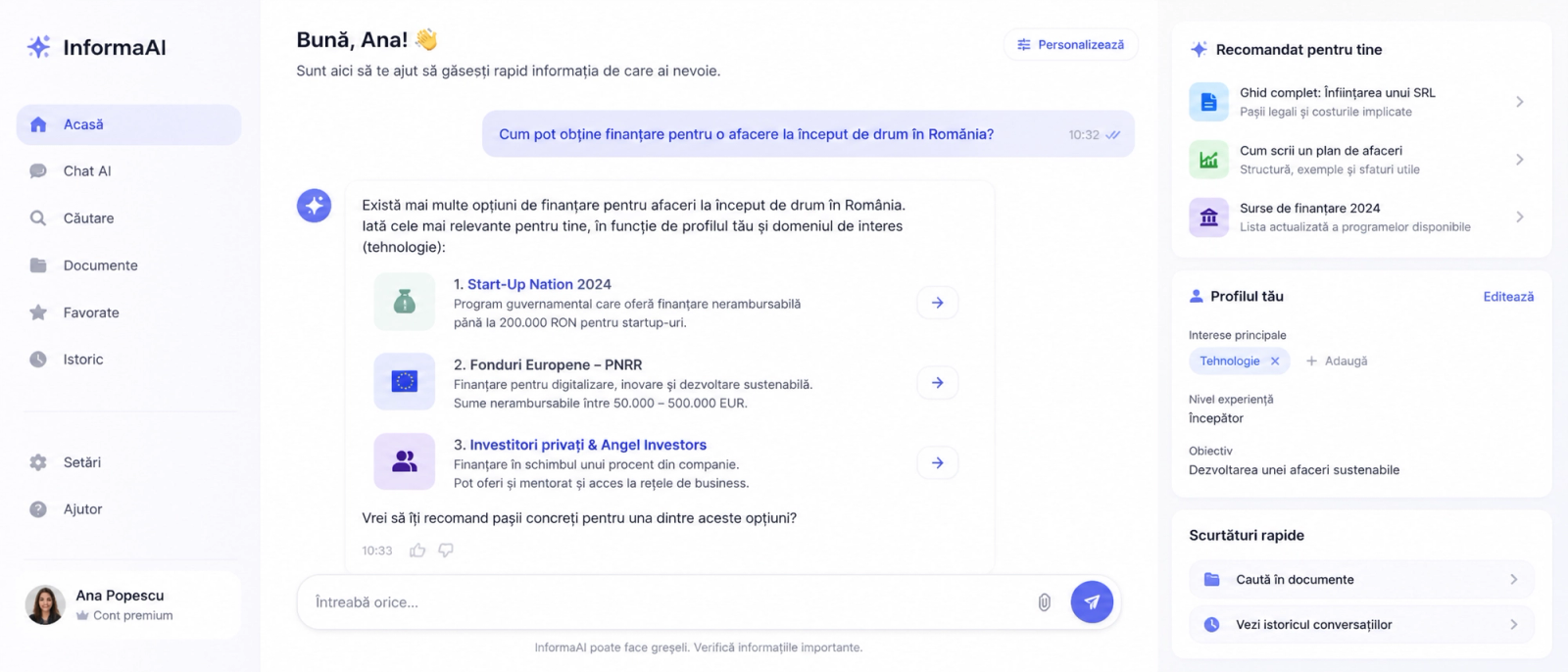 Experiență digitală modernă cu personalizare și asistență inteligentă