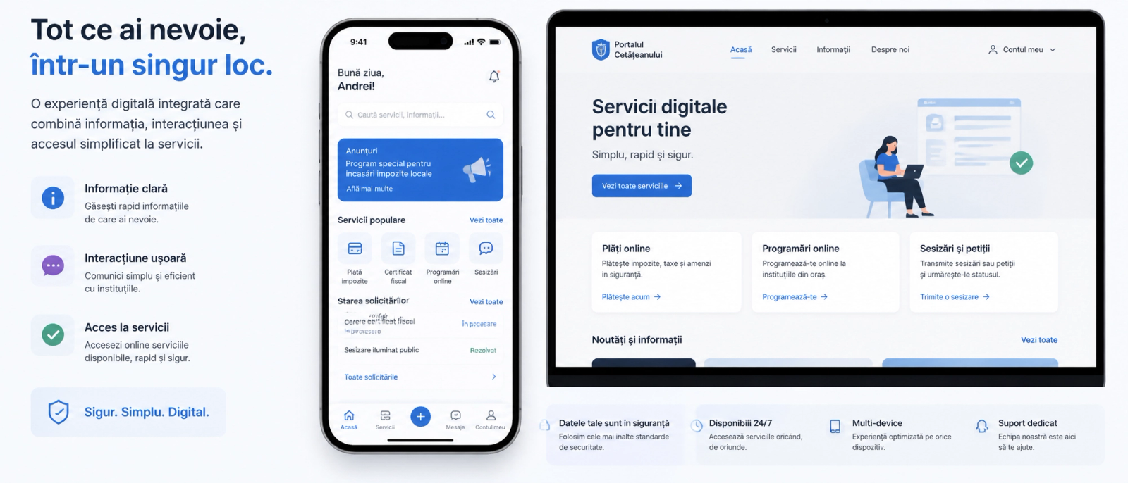Experiență digitală integrată — informație, interacțiune și acces la servicii