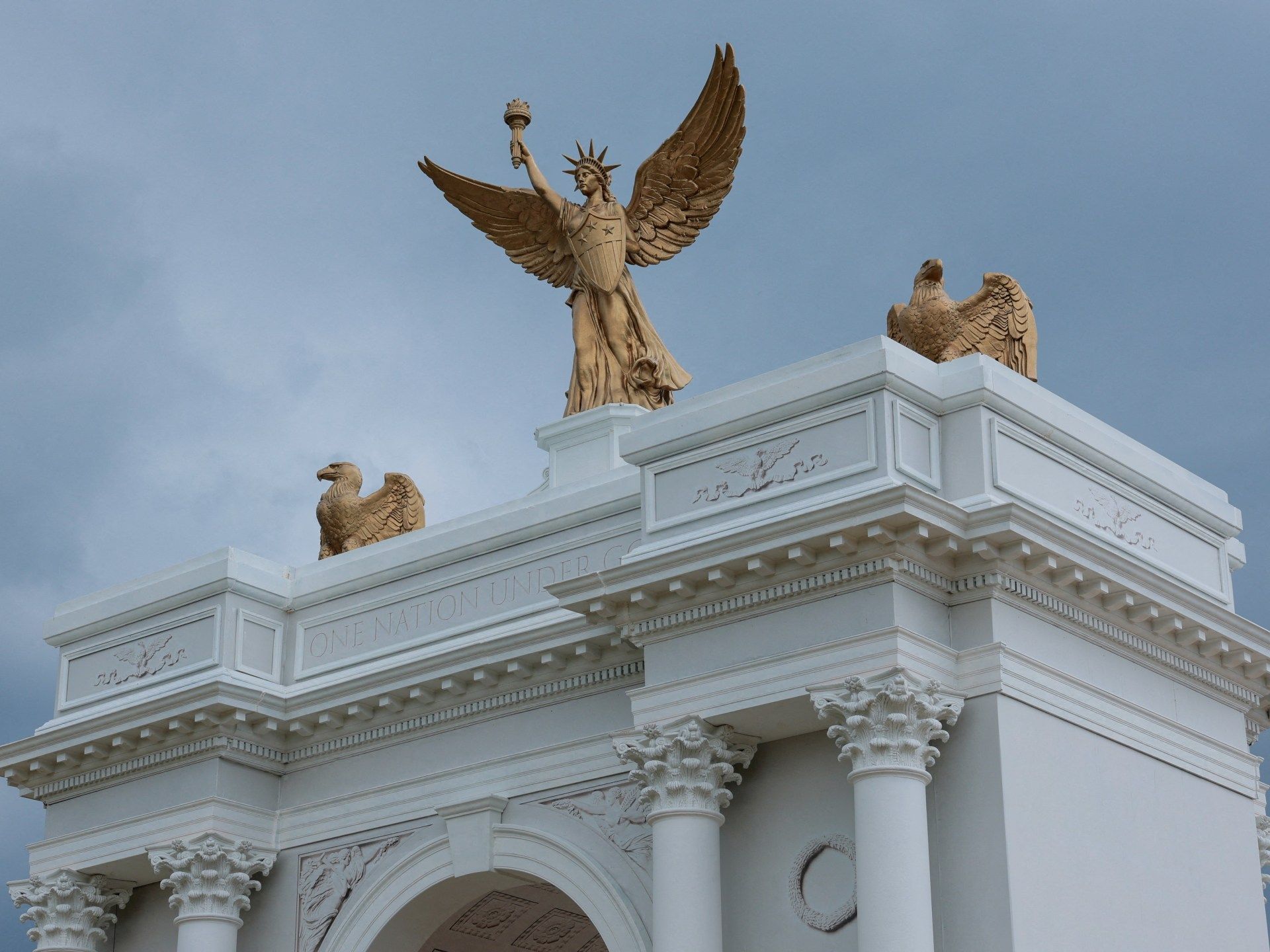 An Arch Over the Mall, Now a Drone Depot