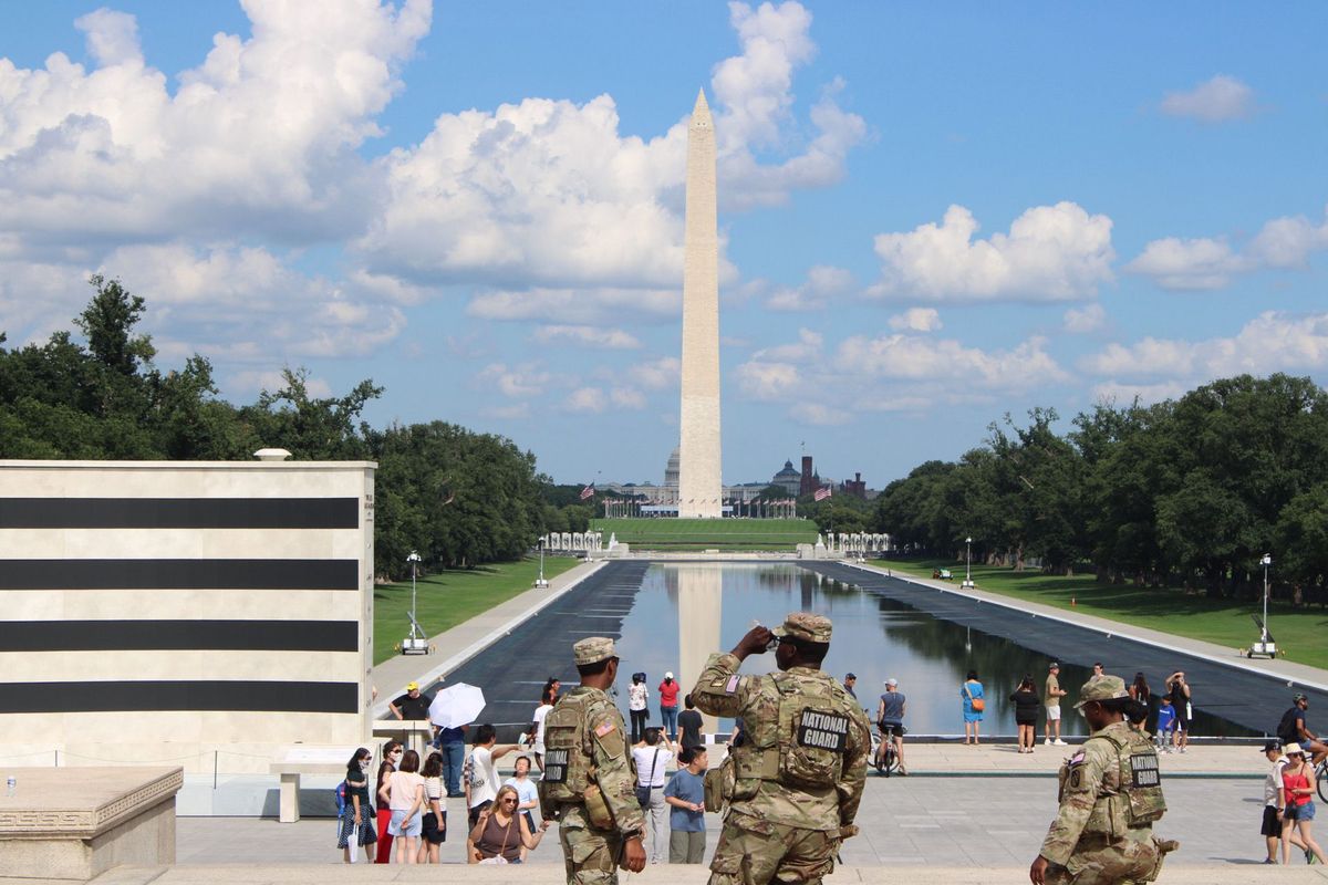 The Soldiers in the Shadow of the Capitol