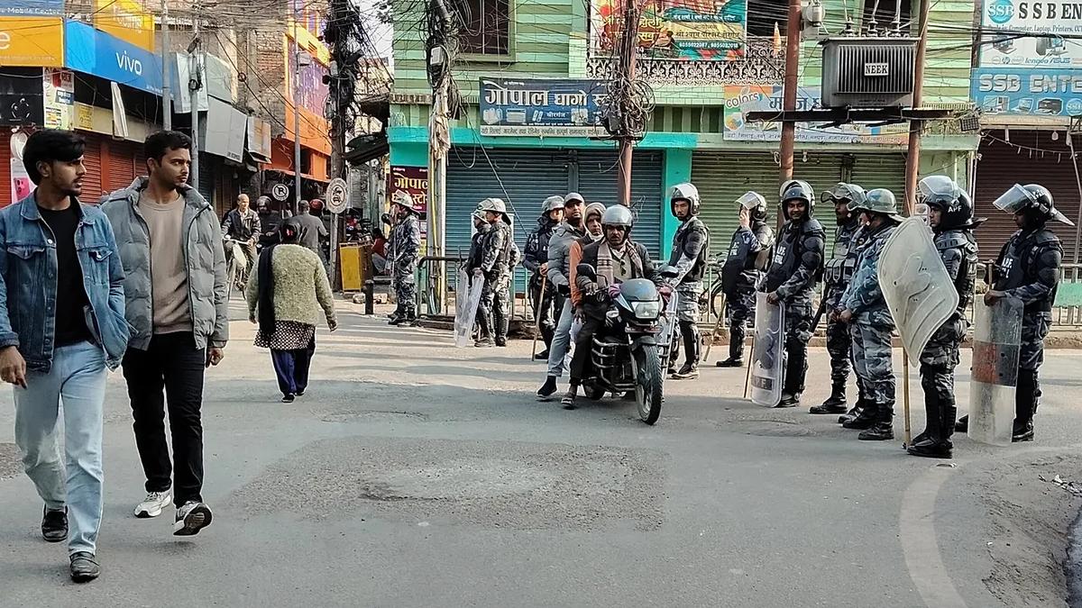 Authorities enforce curfew in a southern Nepalese city following protests over vandalism at a mosque.