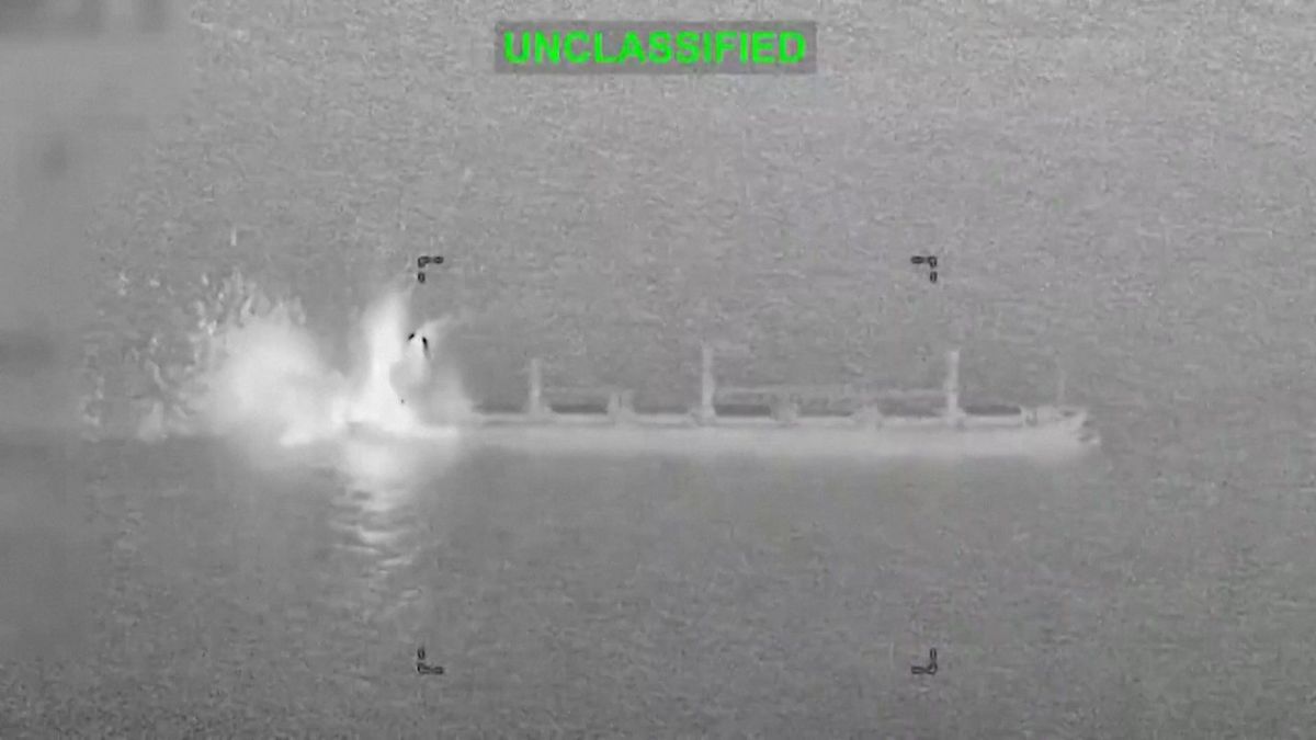 A Commercial Ship Bombed: The Gulf's Trade Routes Under Fire