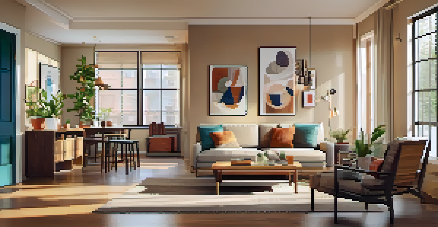 Interior of a mixed-income apartment showcasing diverse decor and a warm atmosphere.