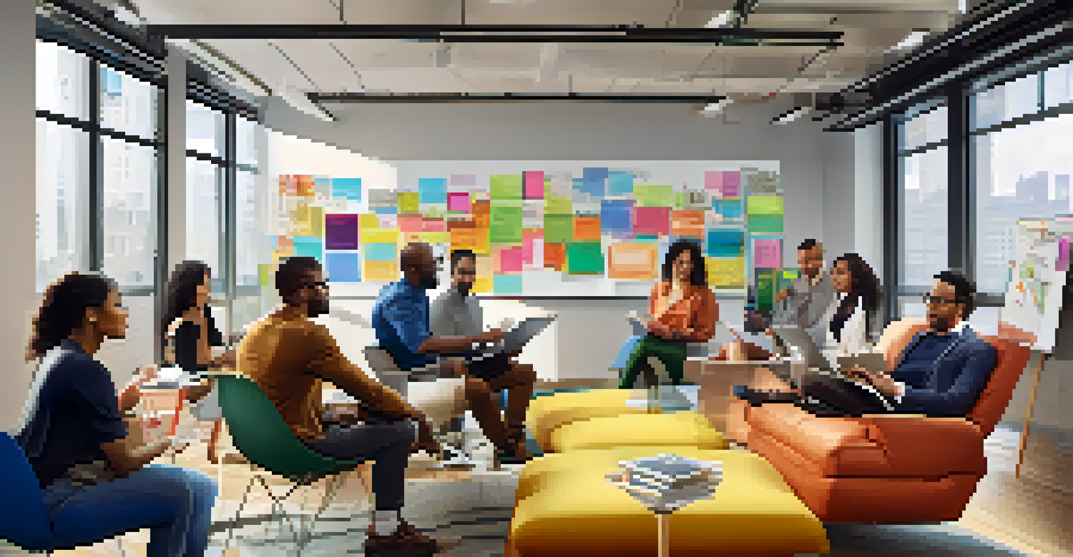 A diverse group of entrepreneurs collaborating in a bright co-working space in New York City.